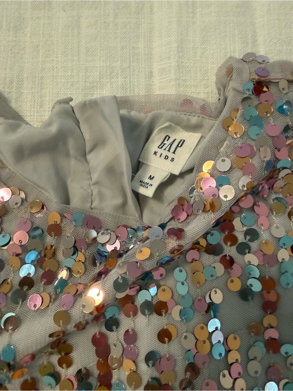 GAP Kids Sequin Dress in Multi Pastel Shine